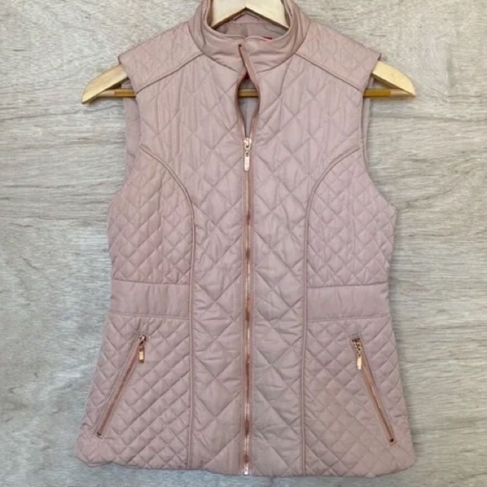 Guess rose gold quilted vest
